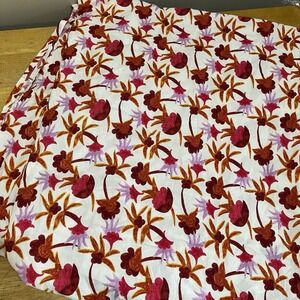 Opalhouse Jungalow Natalia Floral Queen Flat 100% Cotton Purple Pink Red